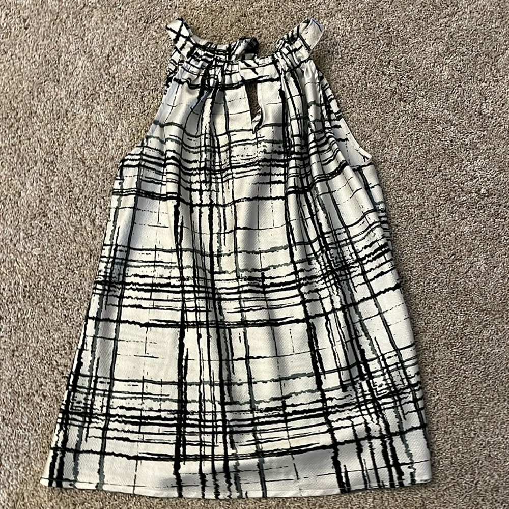 Sleeveless Black and White top by The Limited